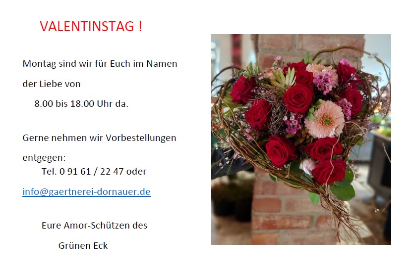 Mehr über den Artikel erfahren Valentinstag !!