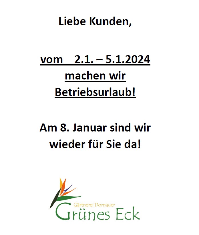 Mehr über den Artikel erfahren Betriebsurlaub