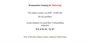 Mehr über den Artikel erfahren Sonntag 12.5.24 ist Muttertag!